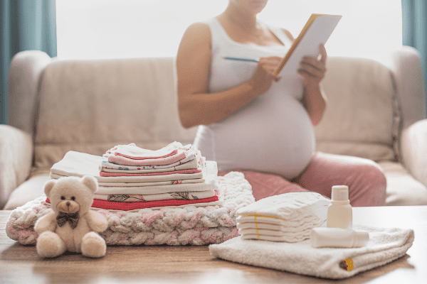 pregnant woman dealing with breakup keeping busy